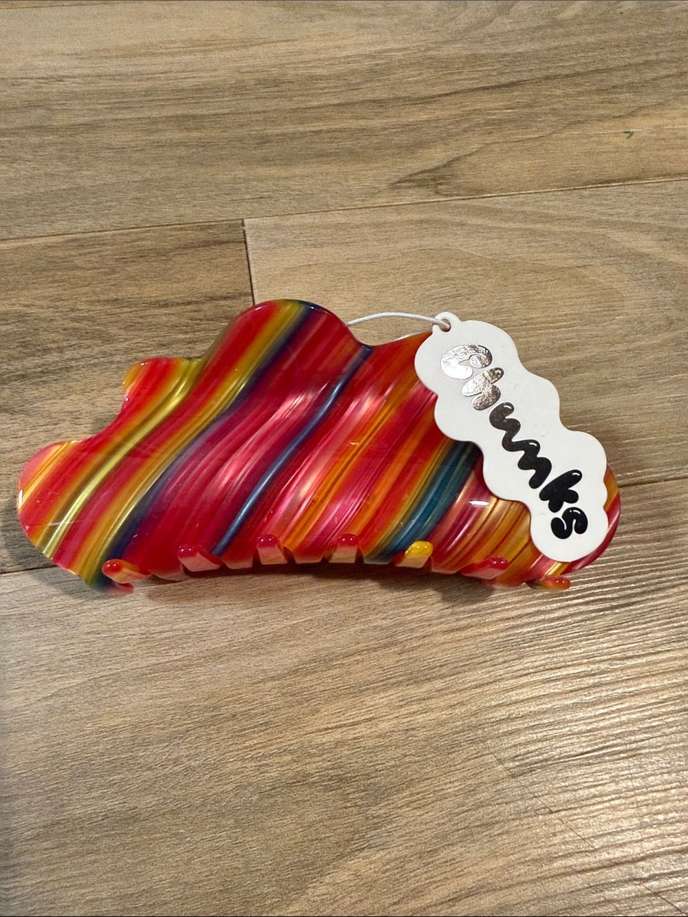 Chunks Rainbow Striped Hair Claw